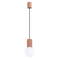 H&auml;ngelampe blendarm in Mokka Glas Aluminium G9 &Oslash;12 cm