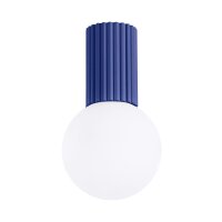 Deckenlampe Bad Marine Blau IP44 G9 rund Ø12 cm Glas