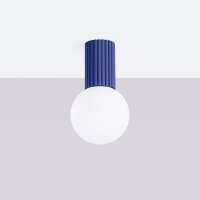 Deckenlampe Bad Marine Blau IP44 G9 rund Ø12 cm Glas