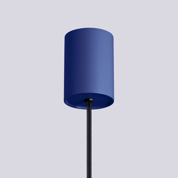Pendelleuchte Marineblau Glas Alu G9 Ø12 cm blendarm