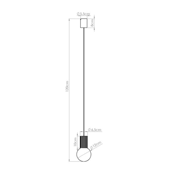 Pendelleuchte Marineblau Glas Alu G9 Ø12 cm blendarm
