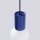 Pendelleuchte Marineblau Glas Alu G9 Ø12 cm blendarm