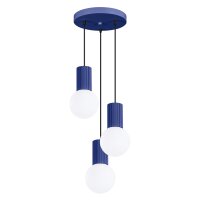 Blendarme Hängelampe Glas Metall G9 L:25 cm Marineblau