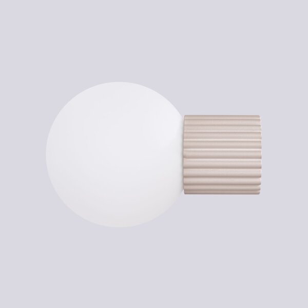 Wandlampe Bad IP44 Taupe G9 H:17 cm Glas blendarm