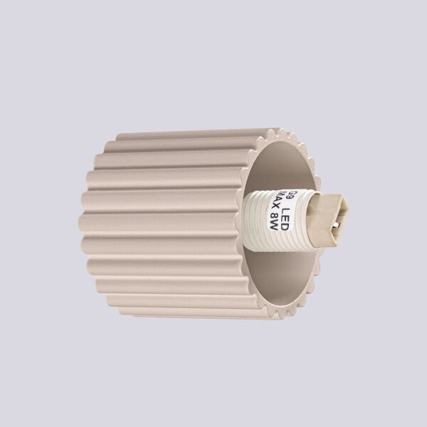 Wandlampe Bad IP44 Taupe G9 H:17 cm Glas blendarm