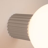 Wandlampe Bad IP44 Taupe G9 H:17 cm Glas blendarm
