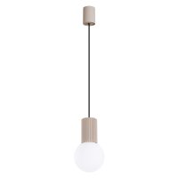 Pendelleuchte Glas blendarm Taupe G9 &Oslash;12 cm Aluminium