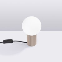 Tischleuchte Glas Aluminium Taupe G9 19 cm blendarm