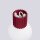 Wandleuchte Glas G9 IP44 H:12 cm Aluminium Burgund