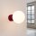 Wandleuchte Glas G9 IP44 H:12 cm Aluminium Burgund