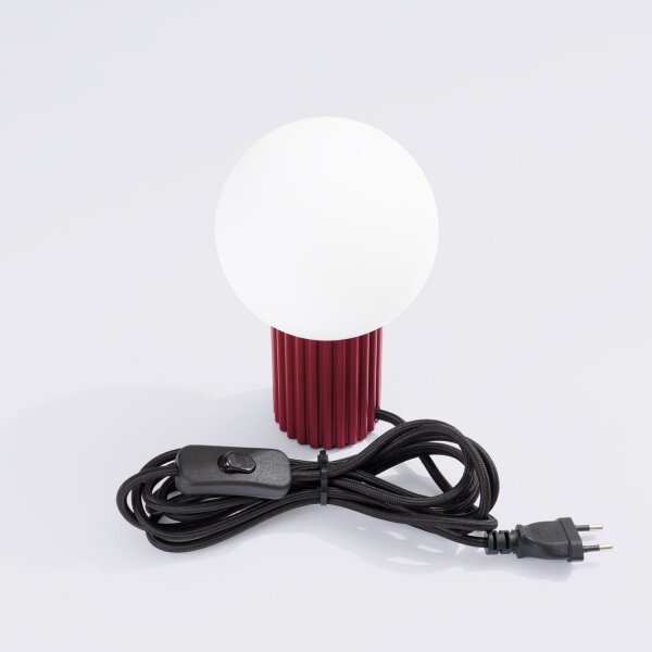 Blendarme Tischlampe Glas Aluminium G9 19 cm in Burgund
