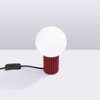 Blendarme Tischlampe Glas Aluminium G9 19 cm in Burgund