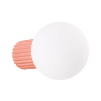 Wandleuchte Aluminium Glas in Pfirsich G9 IP44 T:17 cm