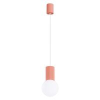 H&auml;ngelampe Glas blendarm Aluminium G9 &Oslash;12 cm Pfirsich