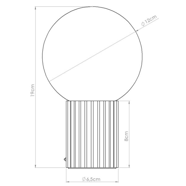 Tischlampe Glas Aluminium Pfirsich G9 19 cm blendarm