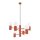 Kronleuchter Aluminium Glas Ocker G9 B:64 cm 6-flammig
