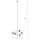 Kronleuchter Aluminium Glas Ocker G9 B:64 cm 6-flammig