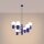 Kronleuchter Marineblau Aluminium Glas G9 6-flammig