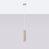 Runde Pendelleuchte Aluminium Taupe GU10 Ø6,5 cm...