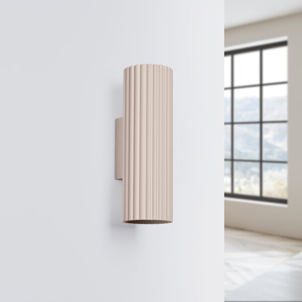 Up Down Wandleuchte Aluminium Taupe GU10 H:20 cm 2-flmg