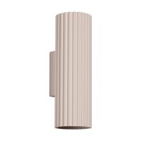 Up Down Wandleuchte Aluminium Taupe GU10 H:20 cm 2-flmg
