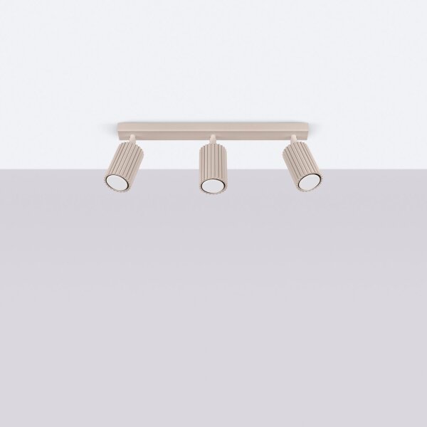 Deckenstrahler 3-flammig verstellbar 45 cm GU10 Taupe