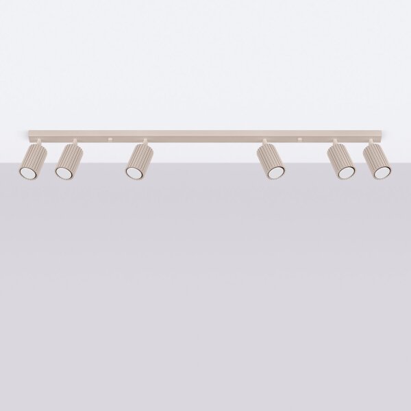 XXL Deckenspot Aluminium Taupe GU10 117 cm flexibel