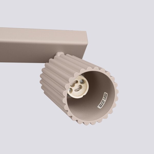 XXL Deckenspot Aluminium Taupe GU10 117 cm flexibel