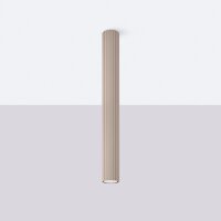 Deckenleuchte Aluminium Taupe Riffel GU10 Ø6,5 cm...