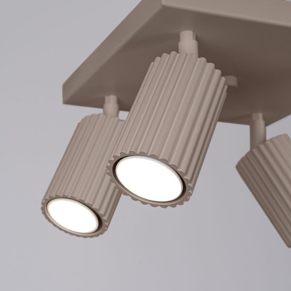 Deckenstrahler Taupe GU10 B:25 cm Aluminium verstellbar