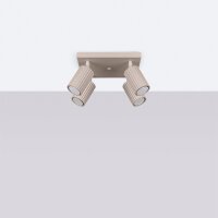 Deckenstrahler Taupe GU10 B:25 cm Aluminium verstellbar