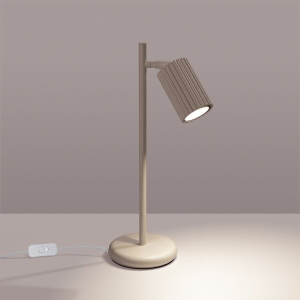 Tischlampe Aluminium Taupe GU10 43 cm Schreibtisch