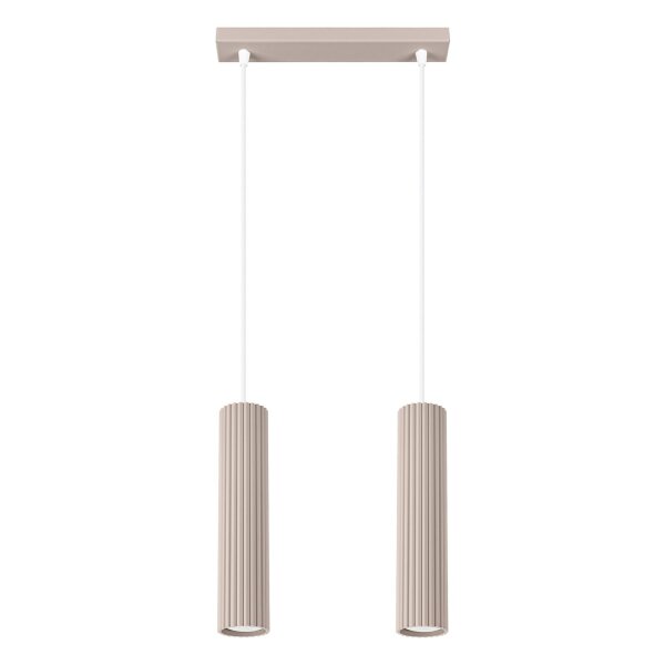 Pendelleuchte Aluminium Taupe GU10 30 cm 2-flammig