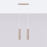Pendelleuchte Aluminium Taupe GU10 30 cm 2-flammig