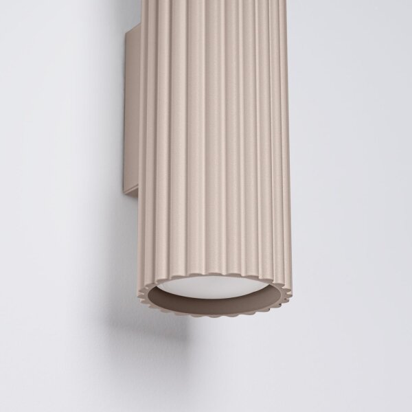 Wandleuchte Metall Taupe GU10 H:30 cm Up Down 2-flammig