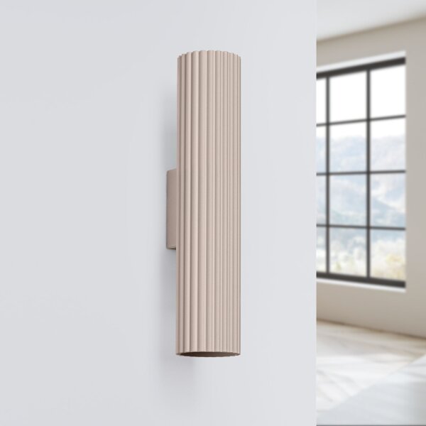 Wandleuchte Metall Taupe GU10 H:30 cm Up Down 2-flammig