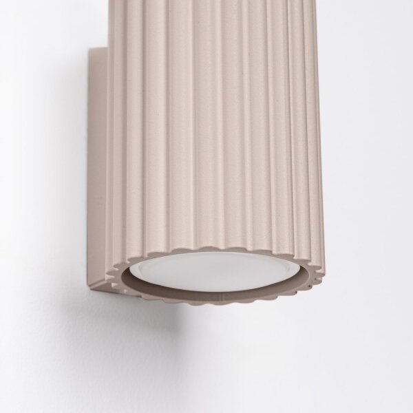 Wandleuchte Aluminium Taupe GU10 H:10 cm Modern