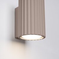 Wandleuchte Aluminium Taupe GU10 H:10 cm Modern