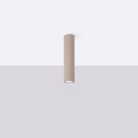 Runde Deckenleuchte Aluminium Taupe GU10 H:30 cm Modern
