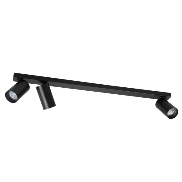 Spot Strahler Metall GU10 3-flammig Schwarz 70 cm Deckenleuchte