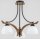 Deckenlampe Glas Metall E27 46 cm 3-flammig Rustikal