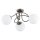 Deckenlampe Glas Metall E14 50 cm Schwarz-Chrom 3-flammig