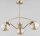 Deckenleuchte Rauchglas Metall 56 cm Gold E14 3-flammig Retro