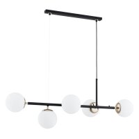 Hängeleuchte Schwarz Weiß 110 cm Retro...