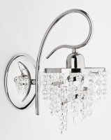 Wandleuchte Kristall Metall 21 cm Chrom E14 Modern