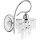 Wandleuchte Kristall Metall 21 cm Chrom E14 Modern
