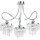 Deckenlampe Kristall Metall 47 cm Chrom E14 3-flammig Modern