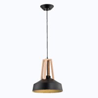 Hängelampe Schwarz Gold E27 B: 33 cm H: 95 cm aus...