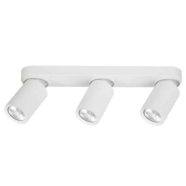 Deckenspot 3-flammig GU10 verstellbar Weiß 38 cm