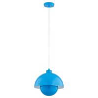 Hängeleuchte Glas Metall Blau Ø 27 cm E27...